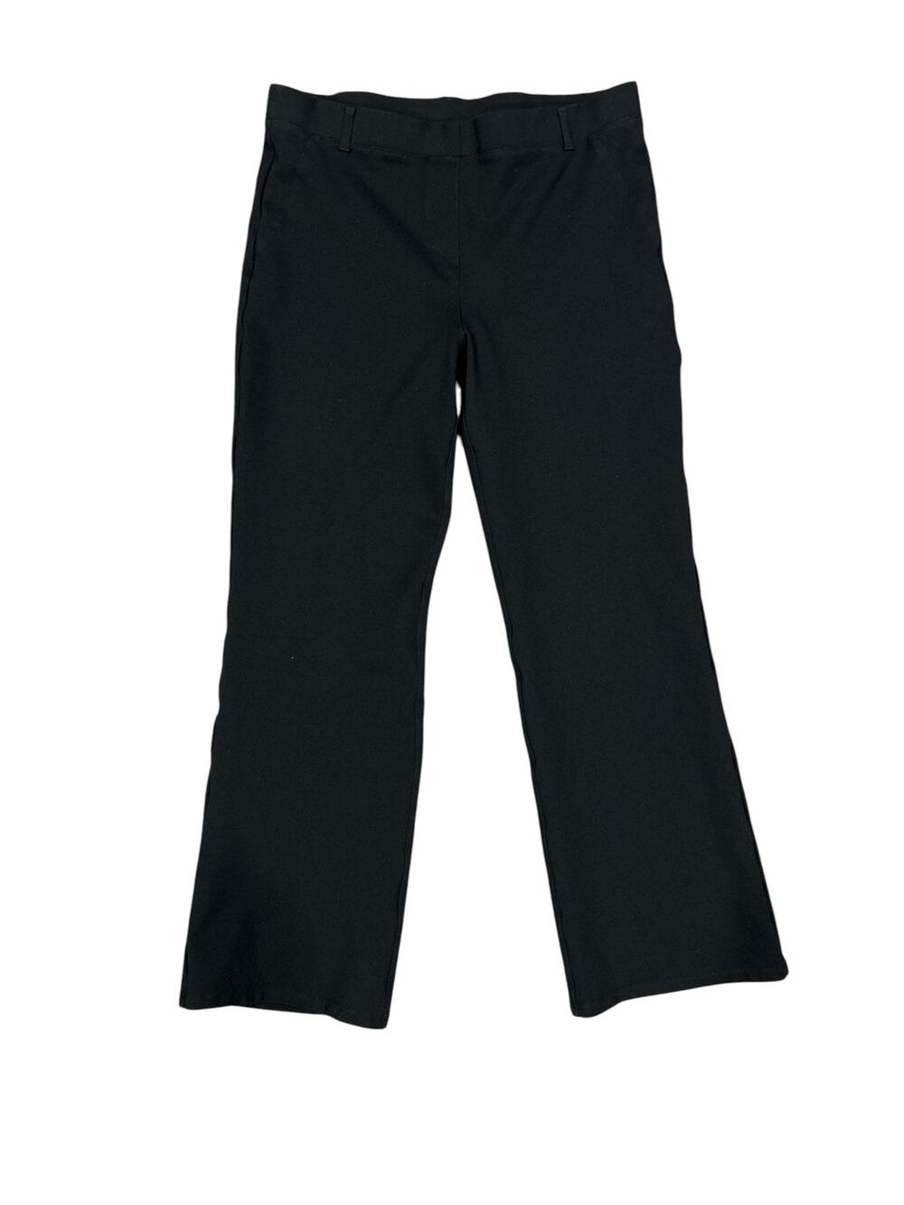 Quince Black Ultra-Stretch Ponte High Rise Pull On Pants Large